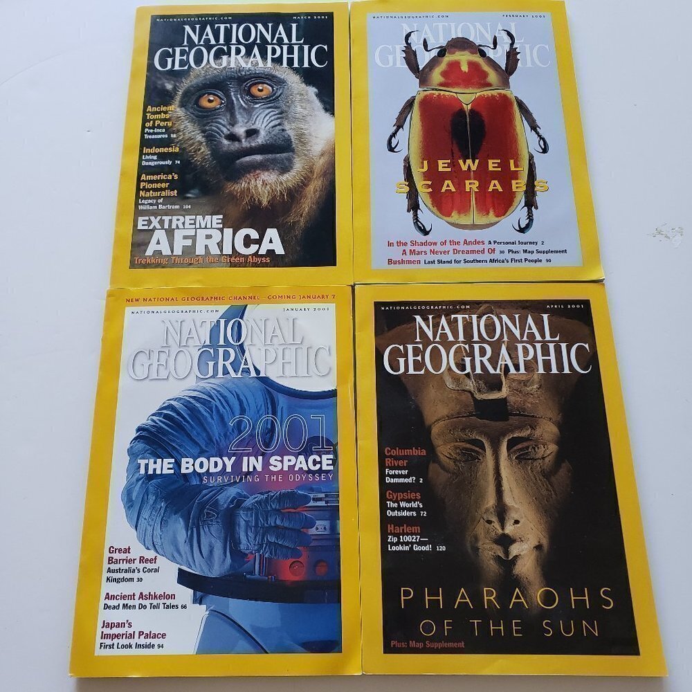 2001 National Geographic Jan/Feb/Mar/April